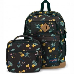 JanSport DARK FLORA BUNDLE Schoolrugzakken Rugzakken Bruin | TNLWZ21822