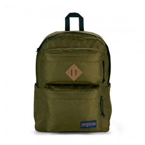 JanSport Double Break Schoolrugzakken Rugzakken Olijfgroen | TNLPQ23548