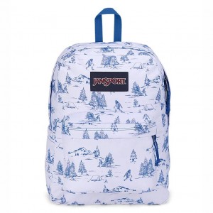 JanSport SuperBreak® Plus Laptop Rugzak Rugzakken Wit Blauw | ENLHC62905