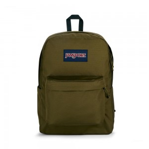 JanSport SuperBreak® Plus Schoolrugzakken Rugzakken Olijfgroen | FNLUI33944