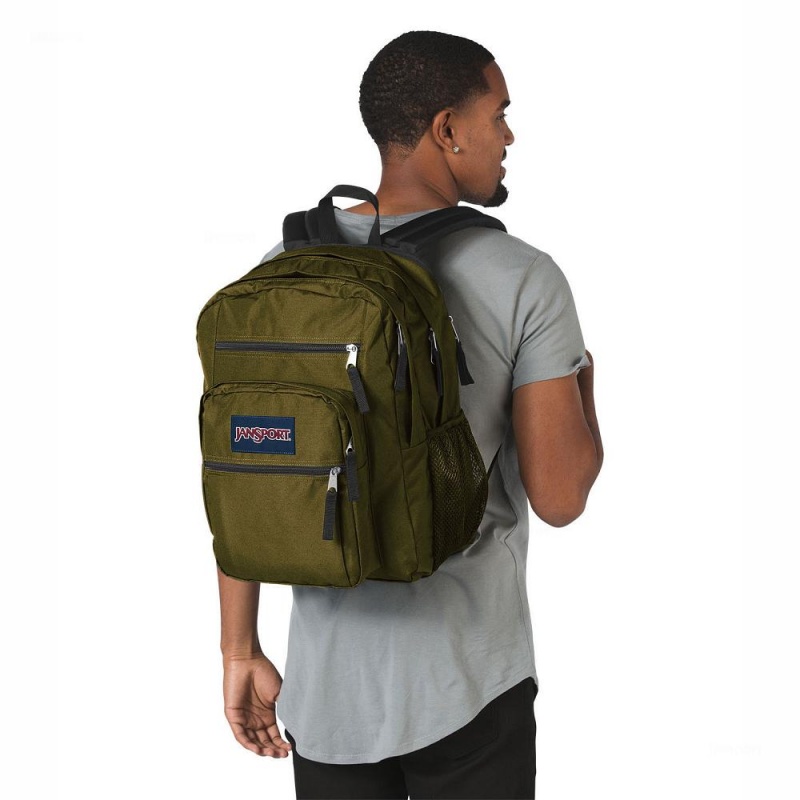 JanSport BIG STUDENT Laptop Rugzak Rugzakken Olijfgroen | NLEGJ42873