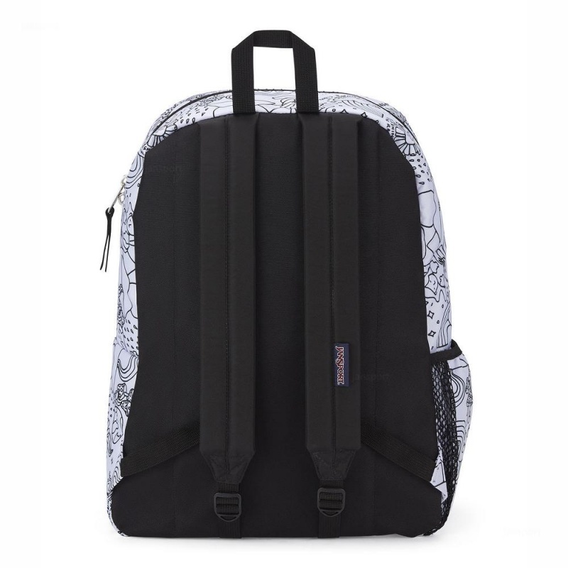 JanSport CROSS TOWN Schoolrugzakken Rugzakken Wit Zwart | NLXMI15346