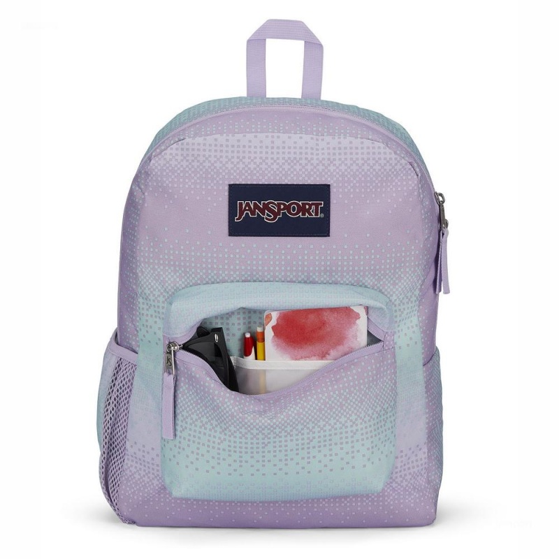 JanSport CROSS TOWN Schoolrugzakken Rugzakken Paars Groen | XNLGW58240