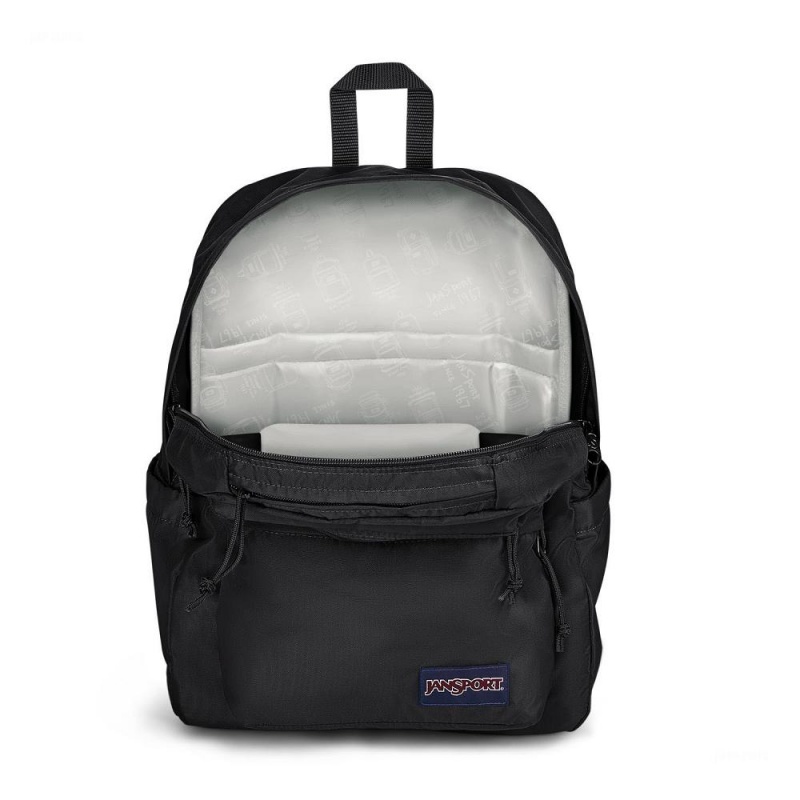 JanSport Double Break Laptop Rugzak Rugzakken Zwart | NLNZX39854