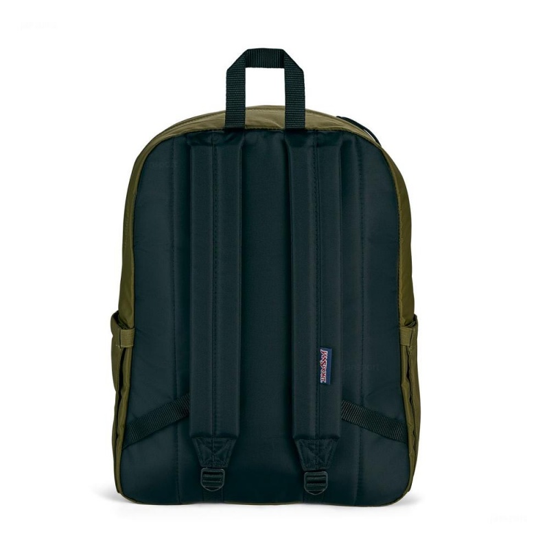 JanSport Double Break Laptop Rugzak Rugzakken Olijfgroen | ANLDF80759