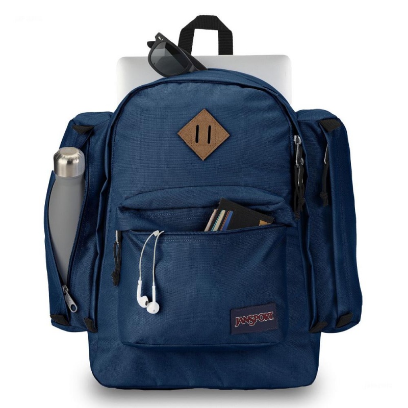 JanSport Field Pack Laptop Rugzak Rugzakken Donkerblauw | NLICD82906