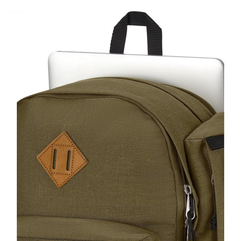 JanSport Field Pack Laptop Rugzak Rugzakken Olijfgroen | NLXBR97091