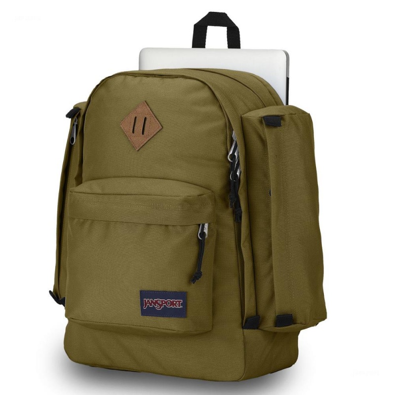 JanSport Field Pack Laptop Rugzak Rugzakken Olijfgroen | NLXBR97091