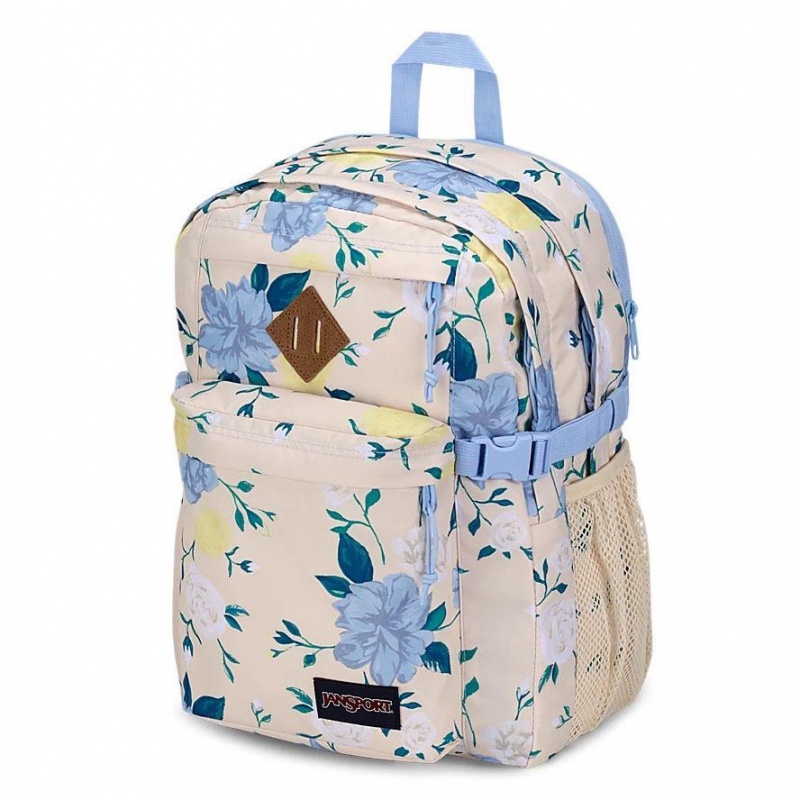 JanSport Main Campus Laptop Rugzak Rugzakken Blauw Geel | NLJZR11117