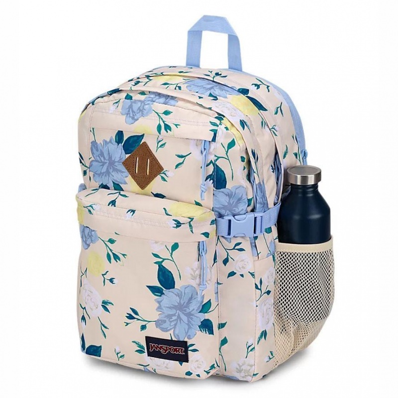 JanSport Main Campus Laptop Rugzak Rugzakken Blauw Geel | NLJZR11117