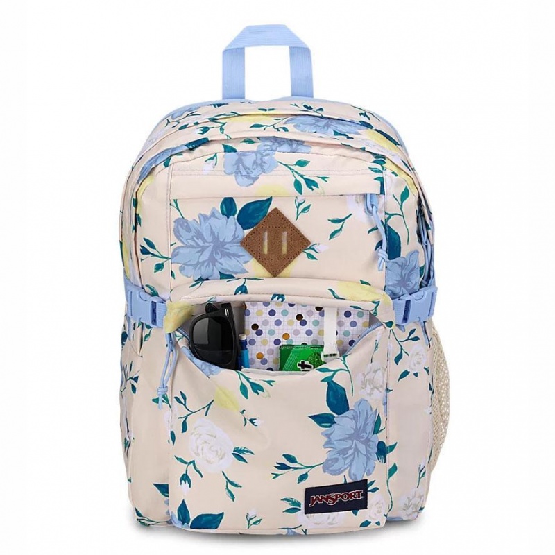 JanSport Main Campus Laptop Rugzak Rugzakken Blauw Geel | NLJZR11117