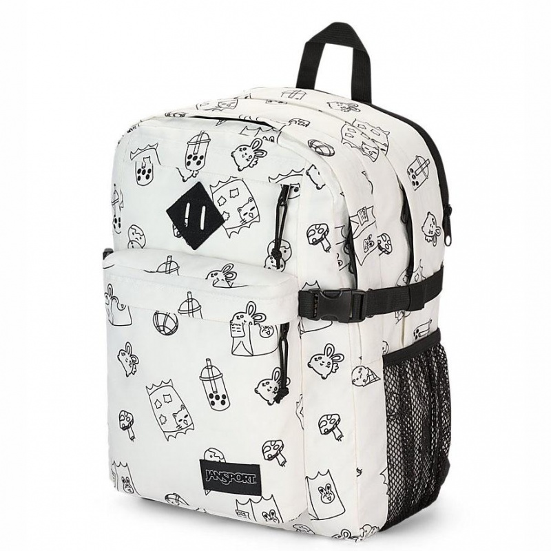 JanSport Main Campus Laptop Rugzak Rugzakken Wit | NLJKU80164