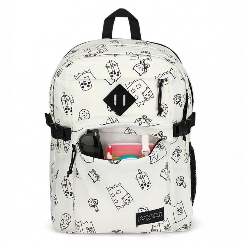 JanSport Main Campus Laptop Rugzak Rugzakken Wit | NLJKU80164