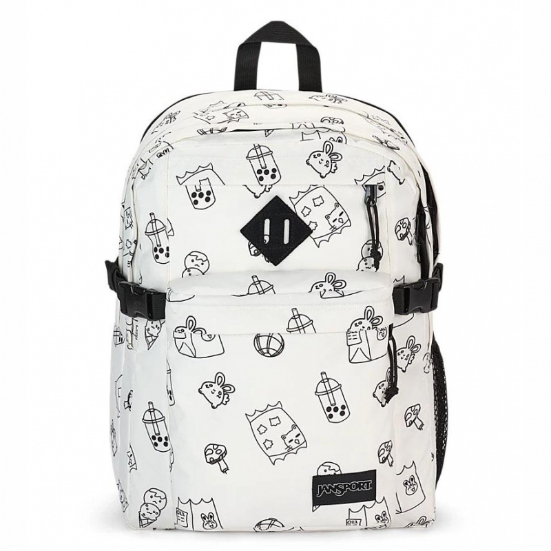 JanSport Main Campus Laptop Rugzak Rugzakken Wit | NLJKU80164