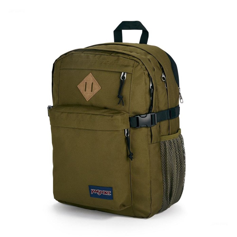 JanSport Main Campus Laptop Rugzak Rugzakken Olijfgroen | NLJKU14730