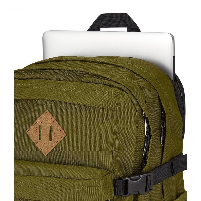 JanSport Main Campus Laptop Rugzak Rugzakken Olijfgroen | NLJKU14730