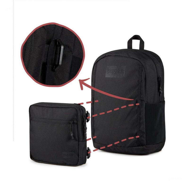 JanSport Pro Pack System Laptop Rugzak Rugzakken Zwart | PNLER21466