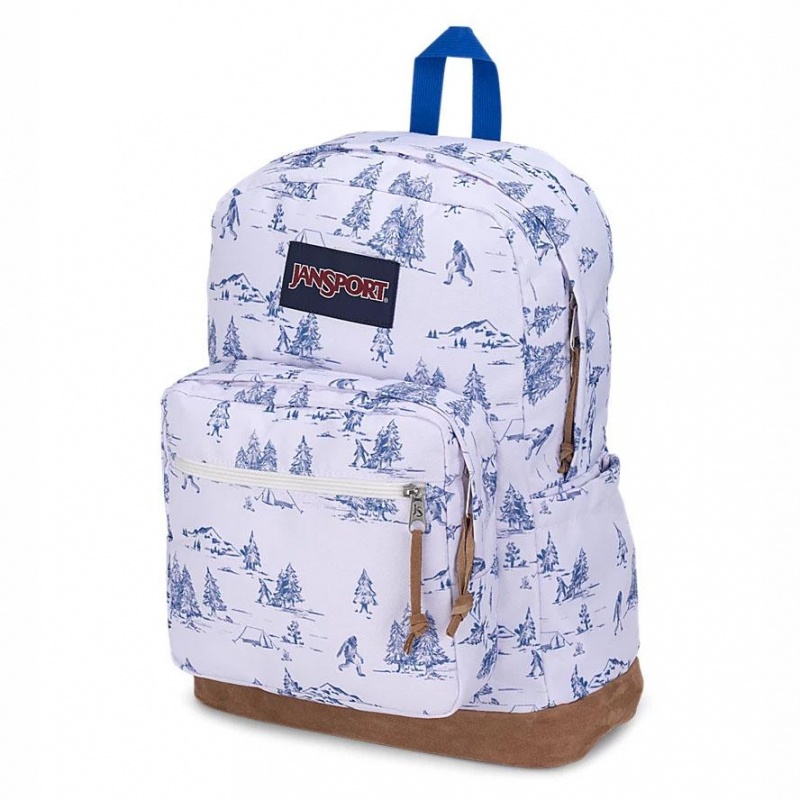 JanSport Right Pack Laptop Rugzak Rugzakken Wit Blauw | GNLEC94999