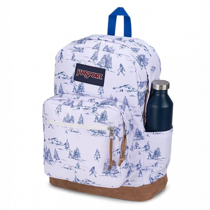 JanSport Right Pack Laptop Rugzak Rugzakken Wit Blauw | GNLEC94999