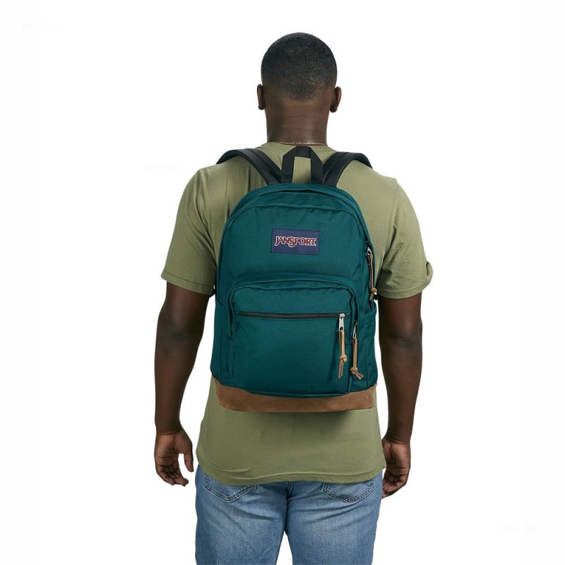 JanSport Right Pack Laptop Rugzak Rugzakken Diepgroen | NLJZR31166