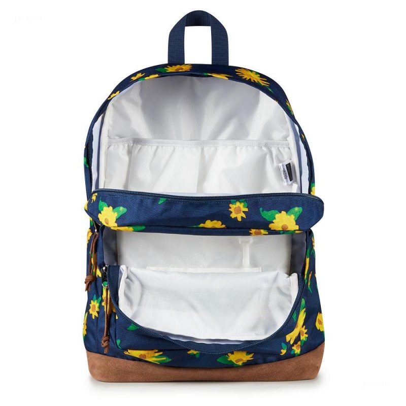 JanSport Right Pack Laptop Rugzak Rugzakken Donkerblauw Geel | QNLUV24904