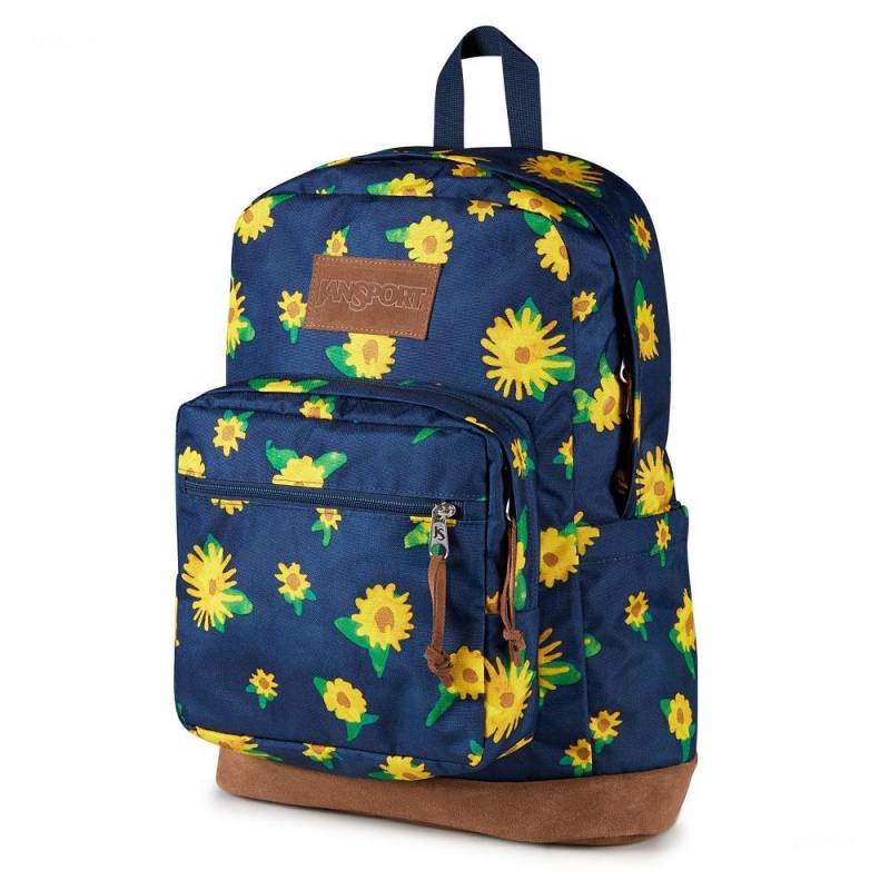 JanSport Right Pack Laptop Rugzak Rugzakken Donkerblauw Geel | QNLUV24904