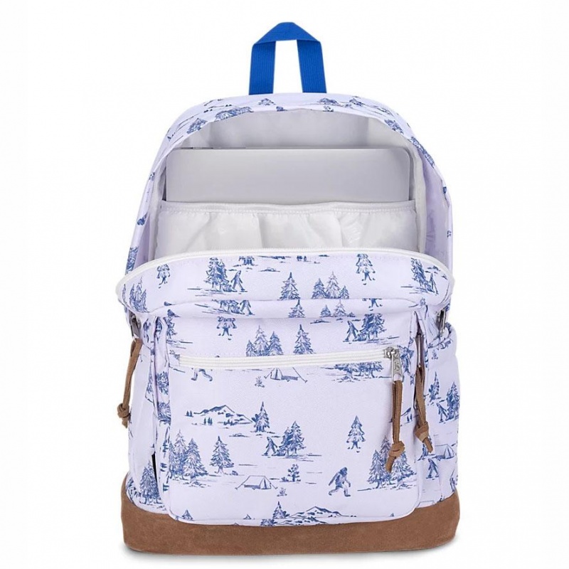 JanSport Right Pack Schoolrugzakken Rugzakken Wit Blauw | NLZDE63184