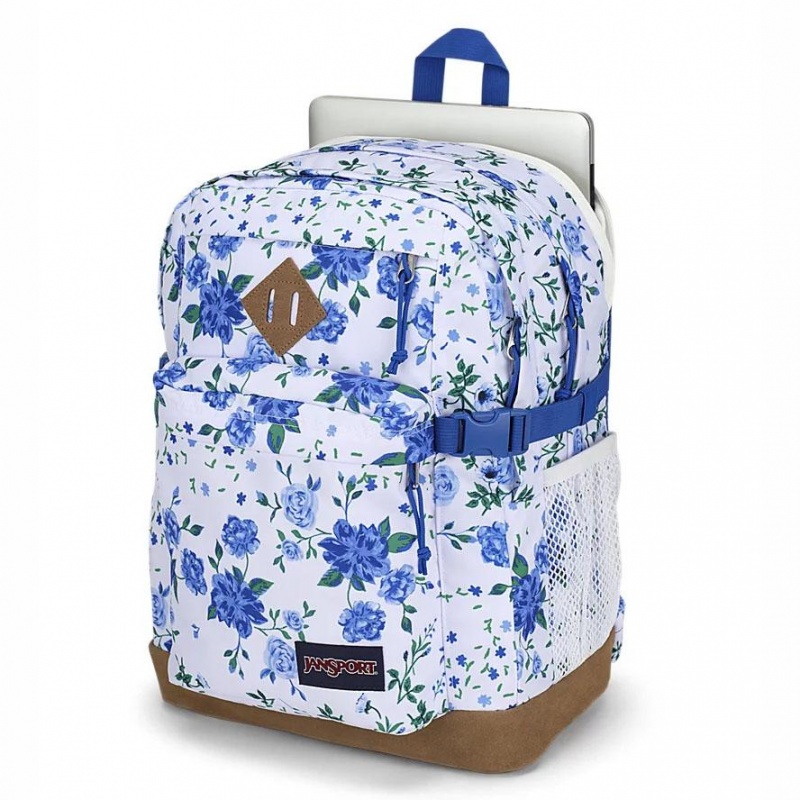 JanSport SUEDE CAMPUS Schoolrugzakken Rugzakken Wit Blauw | TNLPQ20460