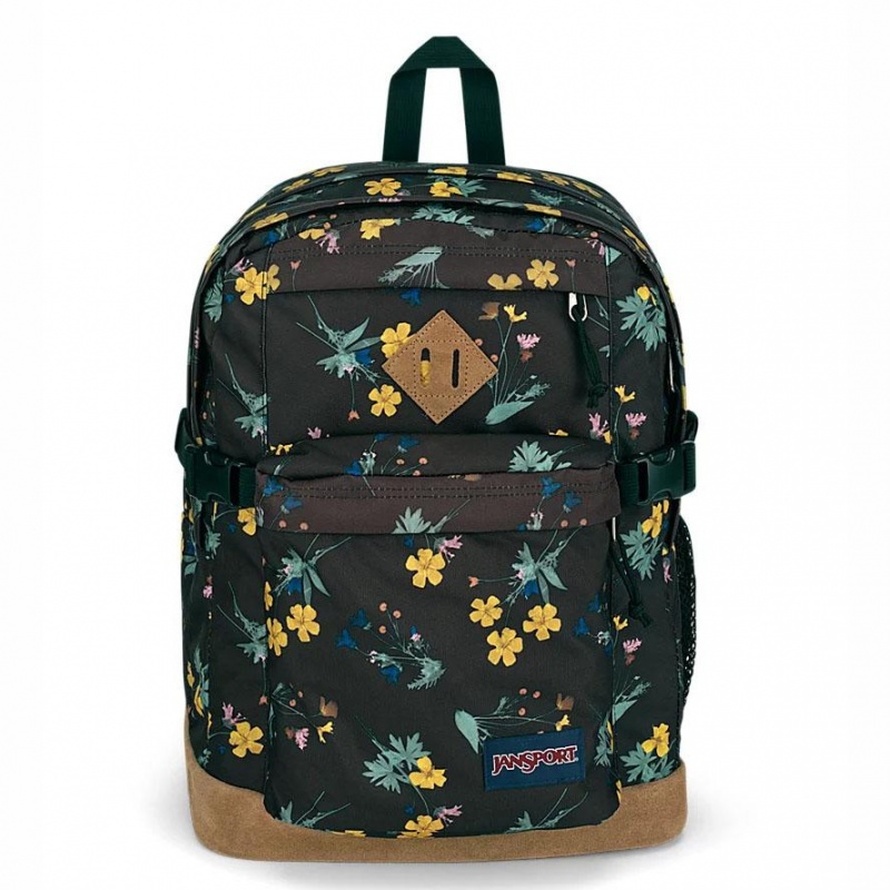 JanSport SUEDE CAMPUS Schoolrugzakken Rugzakken Zwart Geel | DNLVO68660