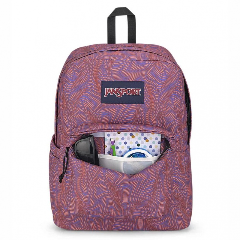 JanSport SuperBreak® Plus Laptop Rugzak Rugzakken Paars Oranje | XNLBH82294