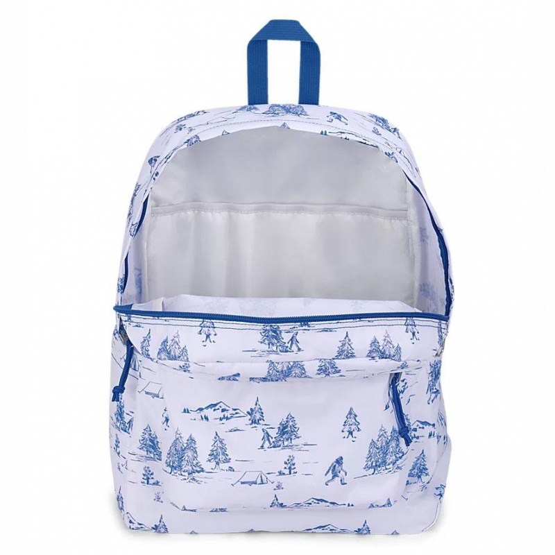 JanSport SuperBreak® Plus Laptop Rugzak Rugzakken Wit Blauw | ENLHC62905