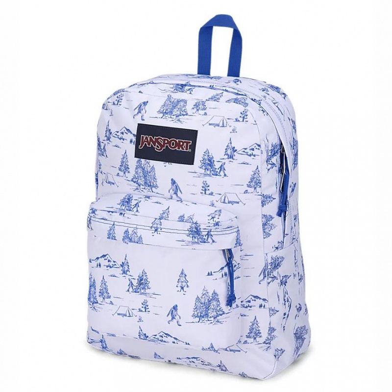 JanSport SuperBreak® Plus Laptop Rugzak Rugzakken Wit Blauw | ENLHC62905