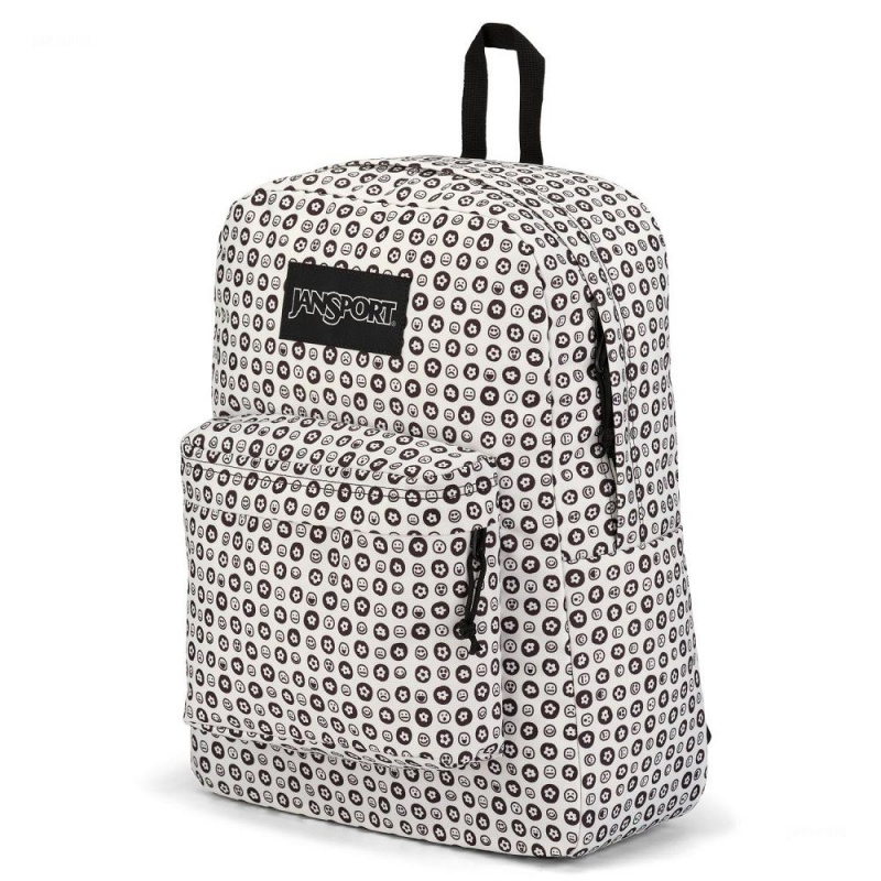 JanSport SuperBreak® Plus Schoolrugzakken Rugzakken Wit Zwart | NLXMI12524