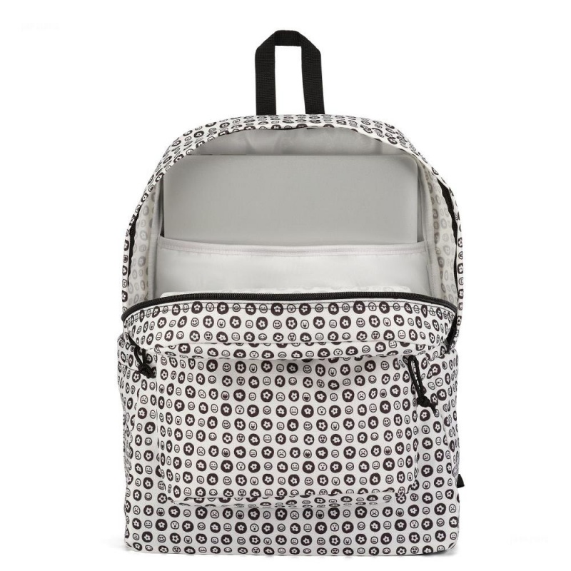 JanSport SuperBreak® Plus Schoolrugzakken Rugzakken Wit Zwart | NLXMI12524