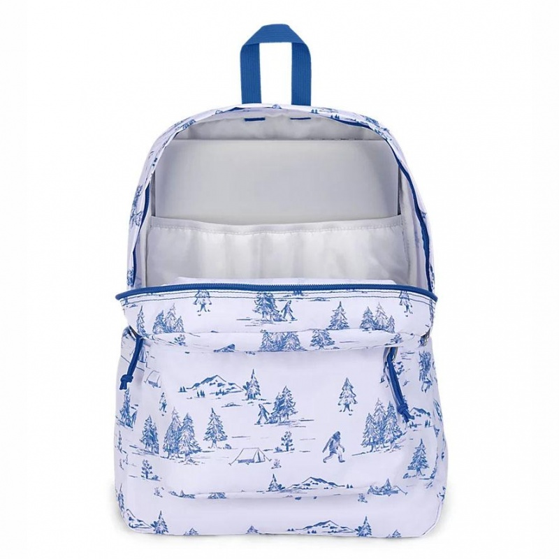 JanSport SuperBreak® Plus Schoolrugzakken Rugzakken Wit Blauw | NLCVG16504